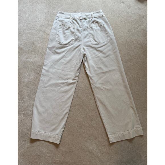 bella dahl Saige Wide Leg Crop-Capri Khaki Pants Size 28 - Picture 4 of 12